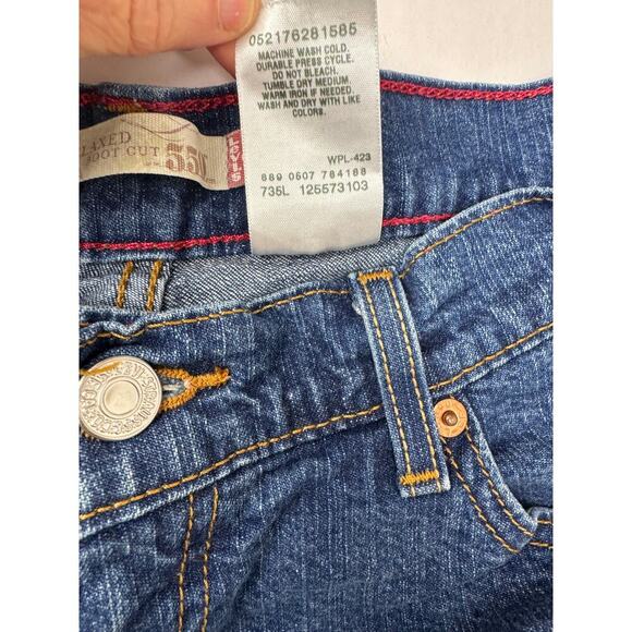 2007 Era Western Retro Levi's 550 Relaxed Fit Bootcut Jeans Blue Size 8M 28 * 28 - Picture 8 of 10